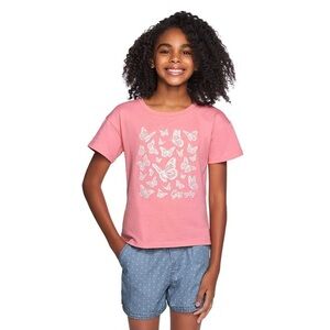 NWT Gap Kids Girls Short Sleeve Tee Pink XS (4/5)
